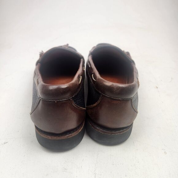 Allen Edmonds Nashua Loafers Men’s Sz 7.5 D Kiltie Tassel Black Brown Leather main image 5